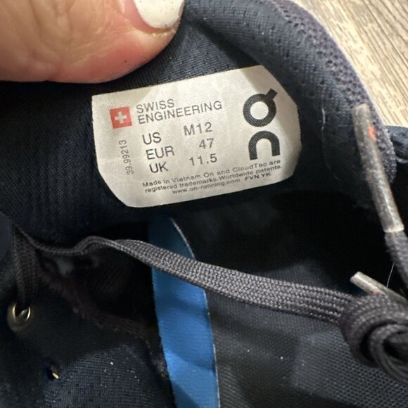 On Cloudstratus Lake Blue Grey Orange Running Shoes Men’s Size 12